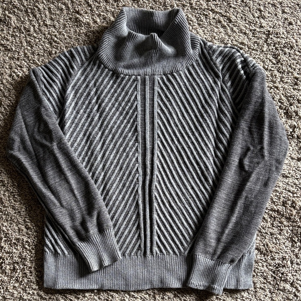 Prana organic cotton sweater M gray